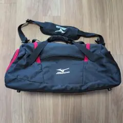 Mizuno ボストンバッグ 黒 赤