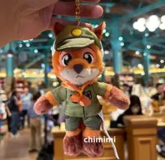 上海ディズニー　ズードピア　キッズ兵隊　ニックぬいぐるみキーチェーン