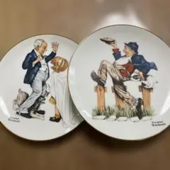 ノーマン・ロックウェル コレクターズプレート 四季シリーズ Gorham