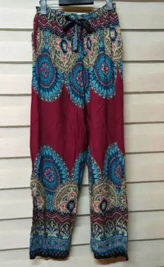 エスニック柄 レーヨン100％　ステテコ　アジアンパンツ