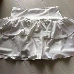 m*a様 ホワイト フレアスカート　ストレッチ素材