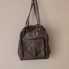 ブラウンショルダーリュック