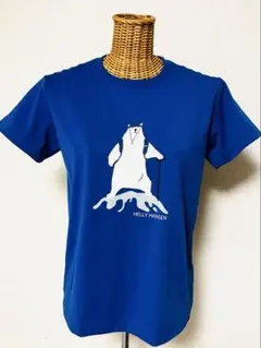 HELLY HANSEN ヘリーハンセン　熊プリント　Tシャツ　M　ブルーのサムネイル