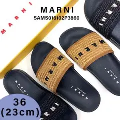 【新品】MARNI ロゴサンダルスリッパ マルニ 36のサムネイル