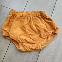 コーデュロイ マスタード色 オムツの上からはくパンツ　ショートパンツ