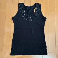 【中古】レディース　タンクトップ　ラメ黒