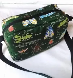 ★値下げ【ハンドメイド】ふわふわ通園バッグ/昆虫カーキ