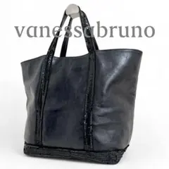 希少✨ ヴァネッサブリューノ トートバッグ レザー ブラック スパンコール ヴァネッサブリューノ VANESSA BRUNO 【VANESSA BRUNO】ヴァネッサ