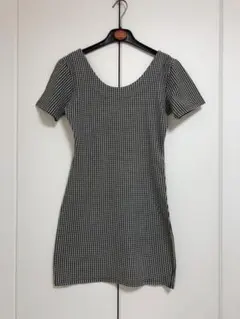ミニワンピース 千鳥格子柄