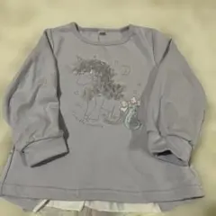 ユニコーン刺繍 薄紫色 トレーナー 110㌢　新品