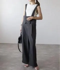 ハイウエストワイドサロペット　Bonjour Sagan