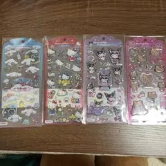 サンリオ　日焼けキティ他　ドロップジュエリーシール　4種類セット