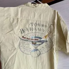 Tommy Bahama アロハシャツ M 淡い黄色　イエロー　ボーリングシャツ