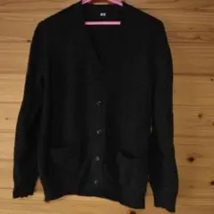 UNIQLO ダークグレー Vネック カーディガン M