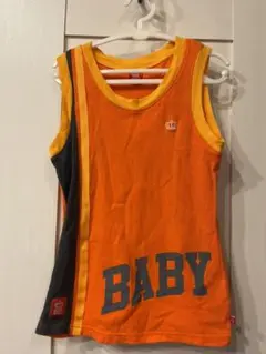 BABY DOLL ベビド　ポロシャツ生地　タンクトップ　オレンジのサムネイル