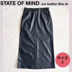★STATE OF MIND eco leather Iline sk〈S〉黒