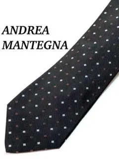 2本目半額 美品 ANDREA MANTEGNA ドットパターン ネクタイ