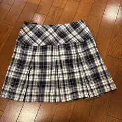 【美品】ポンポネット チェック柄プリーツスカート