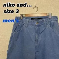 niko and... メンズ　ペインターパンツ　ワイド　サイズ3のサムネイル