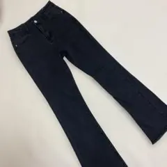 ブラック ストレートデニム　6-05