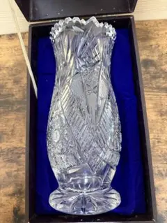 Bohemia Glass ボヘミア 花瓶 フラワーベース 美品 チェコ製