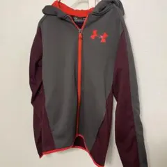 Under Armour フード付きパーカー M グレー/オレンジ