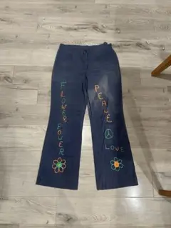 70s Sears メモリアルペイントフレアパンツ - メルカリ