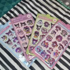 3枚まとめ売り　3D立体　ボンボンドロップシール　レリーフ