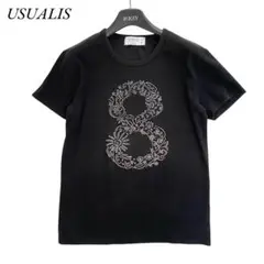ウザリス 半袖Tシャツ ブラック スパンコール