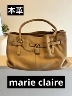 marie claire レザーショルダーバッグ ベージュのサムネイル