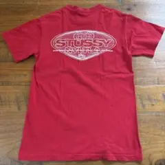 ステューシー　Tシャツ　Sサイズ　レッド　90s シングルステッチ　stussy
