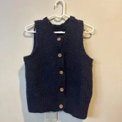 studio CLIP ネイビー ニットベスト