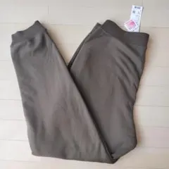 ユニクロ ヒートテック ボアスウェットパンツ ブラウン L