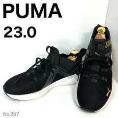 【新品・未使用】PUMA ブラック ローファー Puma ブラック ローファー 22.0cm 厚底