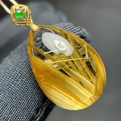 ⭐︎【天然】タイチンルチルクオーツ ペンダントトップ 18.5g - メルカリ