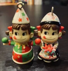 不二家ペコちゃん　ミニミニパペット地球旅行シリーズ2個