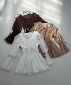 フリル付き長袖ブラウス（ナイスクラップ）