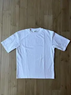 エアリズムコットンオーバーサイズTシャツ/5分袖 S ホワイト