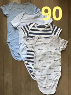 美品 ユニクロ　ベビーロンパース 90cm 4枚セット