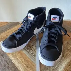 ナイキ コートレガシー キャンバス ミッド ブラック/ホワイト