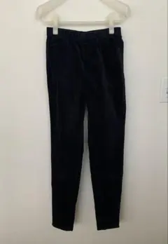 UNIQLO ヒートテックハイライズベルベットレギンスパンツ ネイビー①