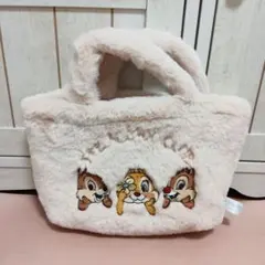 チップ&デール&クラリス　プラチナムザッカふわふわバック(ベージュ)