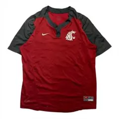 ナイキ 00s カレッジロゴ ゲームシャツ メンズ XL ワインレッド 古着