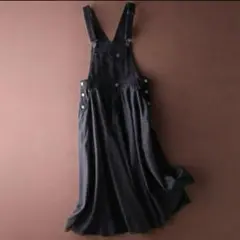 新品未使用　タグ付き　ブラック サロペットスカート