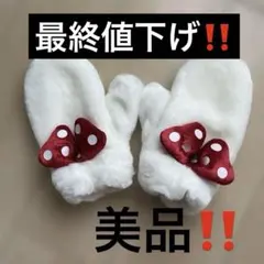 最終値下げ‼️美品‼️東京ディズニーリゾート　ミニーマウス ミトン　手袋