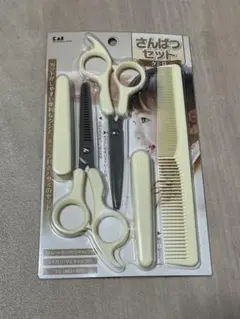 新品KAI クリーム色 カットセットクシ付き
