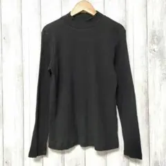 無印良品 muji (M)　ストレッチリブ編みハイネックT 長袖