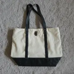 訳あり　アイボリーネイビー　トートバッグ