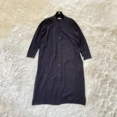 Plantation プランテーション ロング丈 Vネック カーディガン 無地