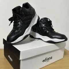 即売美品❤️】+diana 25.5㌢ハンズフリー ビジュー ニットスニーカー